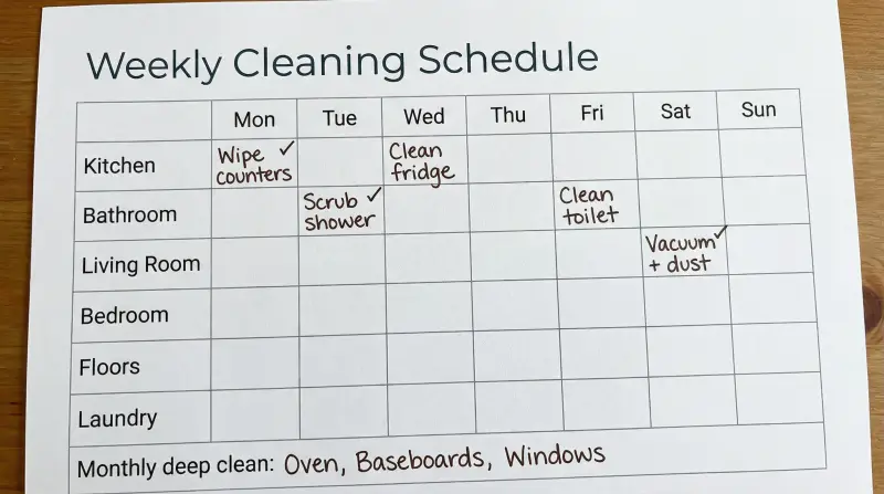 Preview of Cleaning Schedule