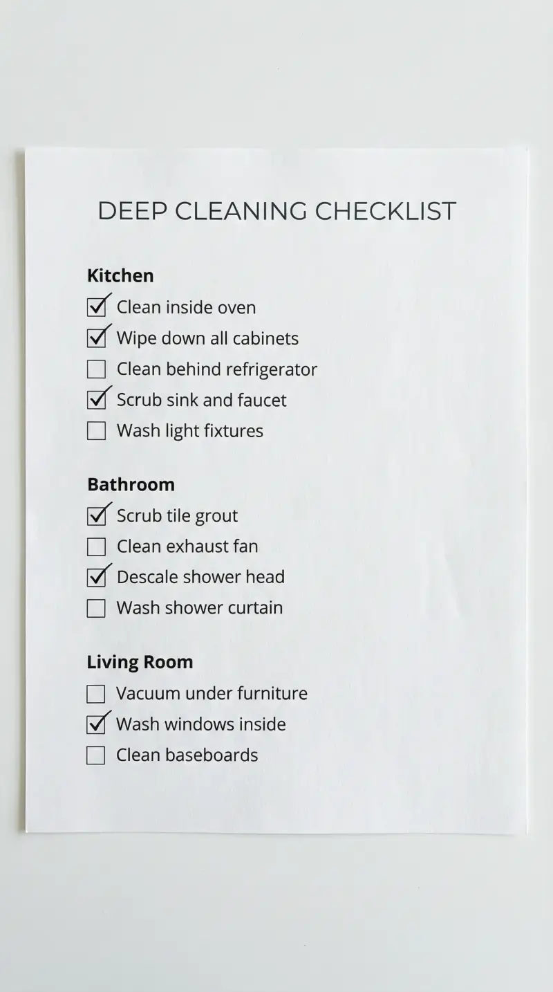 Preview of Deep Cleaning Checklist