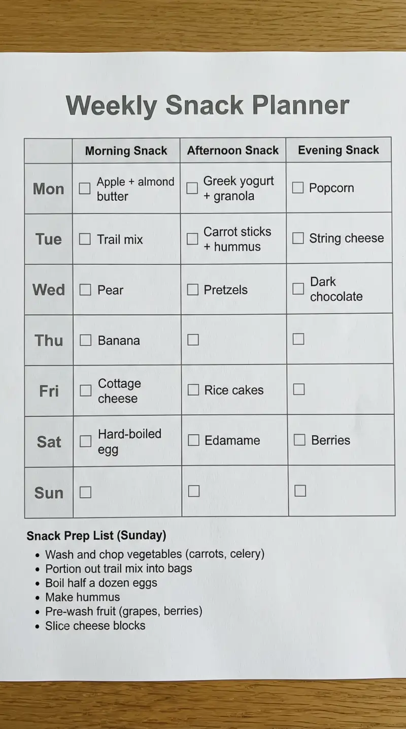Preview of Snack Planner